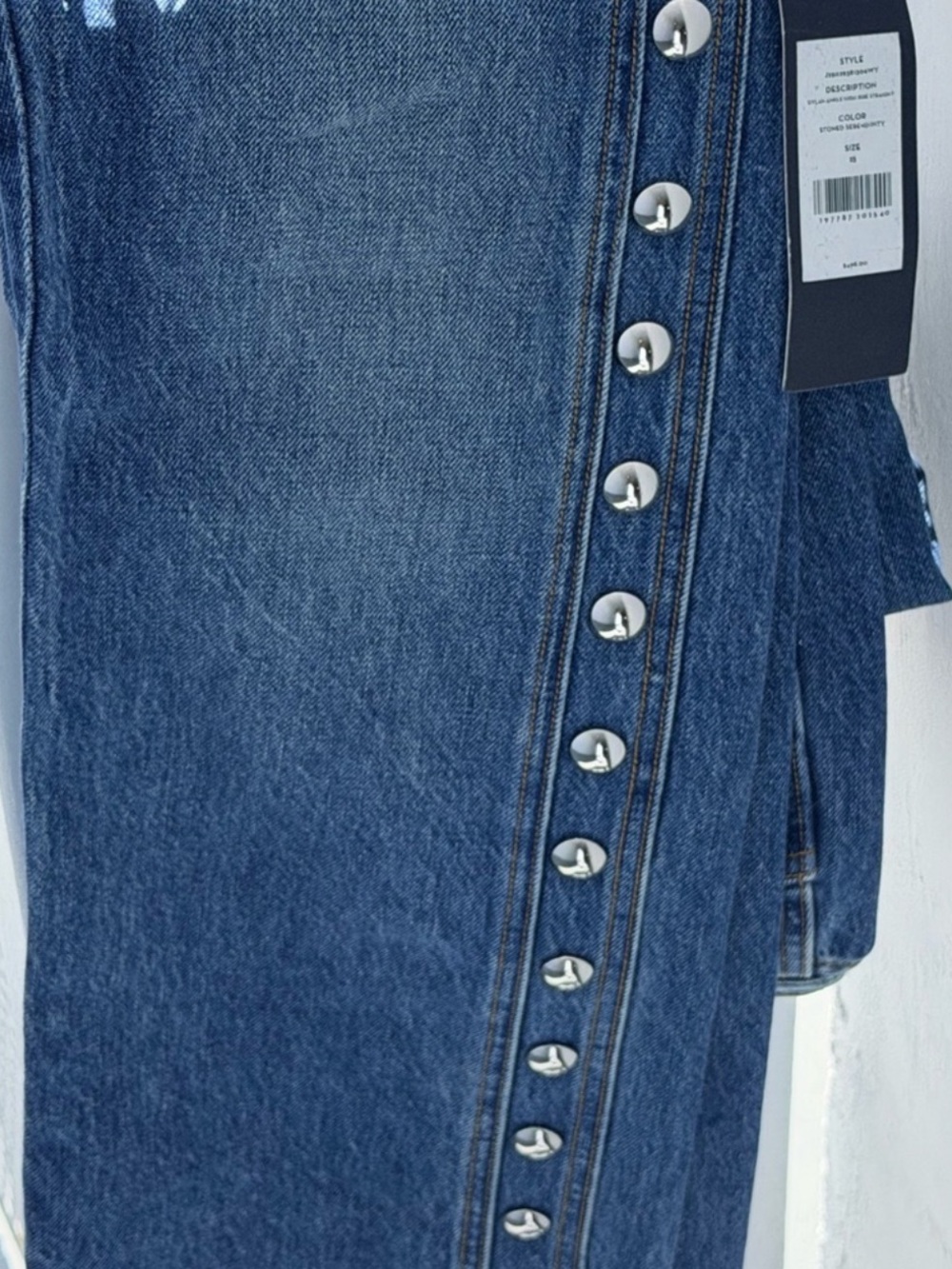 VERONICA BEARD Dylan Studded High Rise Ankle Jeans | Size 25 | NWT - Picture 5 of 10